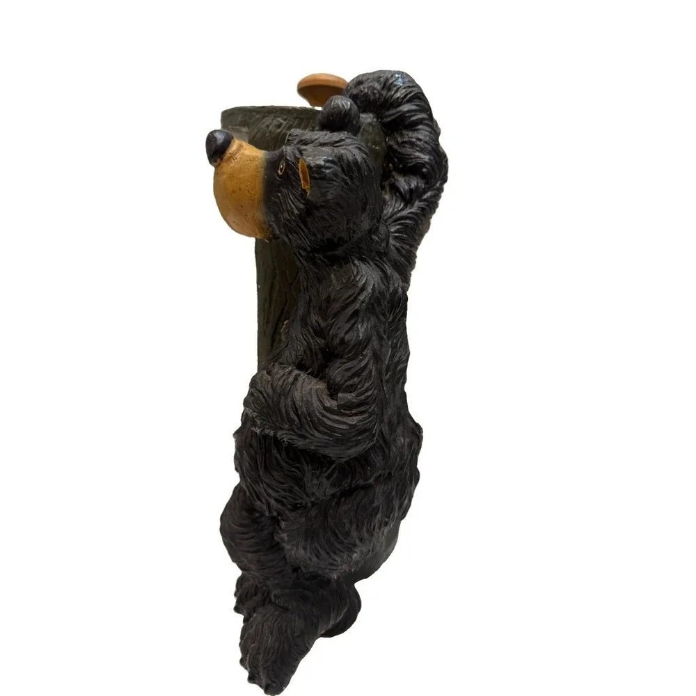 Big Sky Carvers Black Bear Resin Paper Towel Holder 14×7.5 Inches